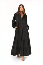 Lexi Long Sleeve Maxi Dress | Black