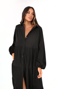 Lexi Long Sleeve Maxi Dress | Black