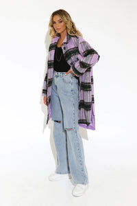 Houston Coat | Lilac Check