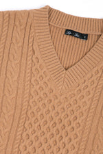 Marci V-Neck Sweater | Camel
