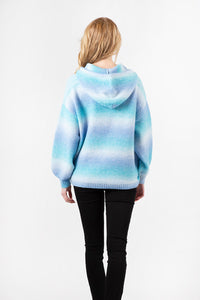 Maxi Ombre Hoody | Turquoise Marl