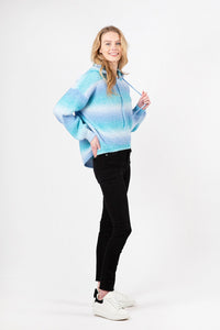 Maxi Ombre Hoody | Turquoise Marl