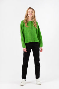 Mumbai Ribbed Henley Sweater | Green