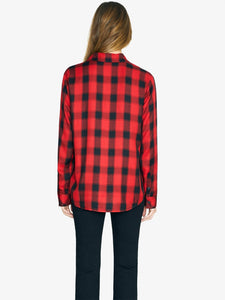 New Generation Boyfriend Shirt | Fiery Plaid