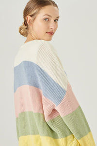 Oversized Pullover Sweater | Striped