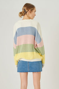 Oversized Pullover Sweater | Striped