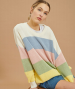 Oversized Pullover Sweater | Striped