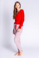 Frosted Fairisle Jammie Pant Stripes | Heather Grey