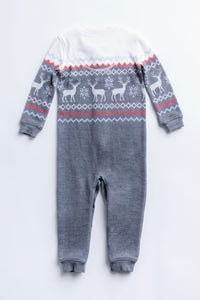 Infant Family Fairisle Romper | Heather Charcoal