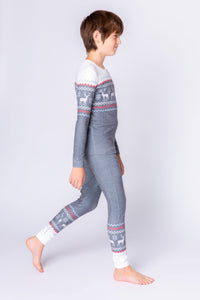 Kids Family Fairisle PJ Set | Heather Charcoal