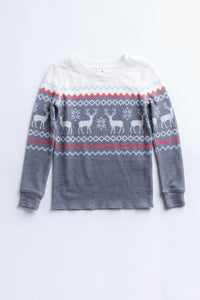 Kids Family Fairisle PJ Set | Heather Charcoal