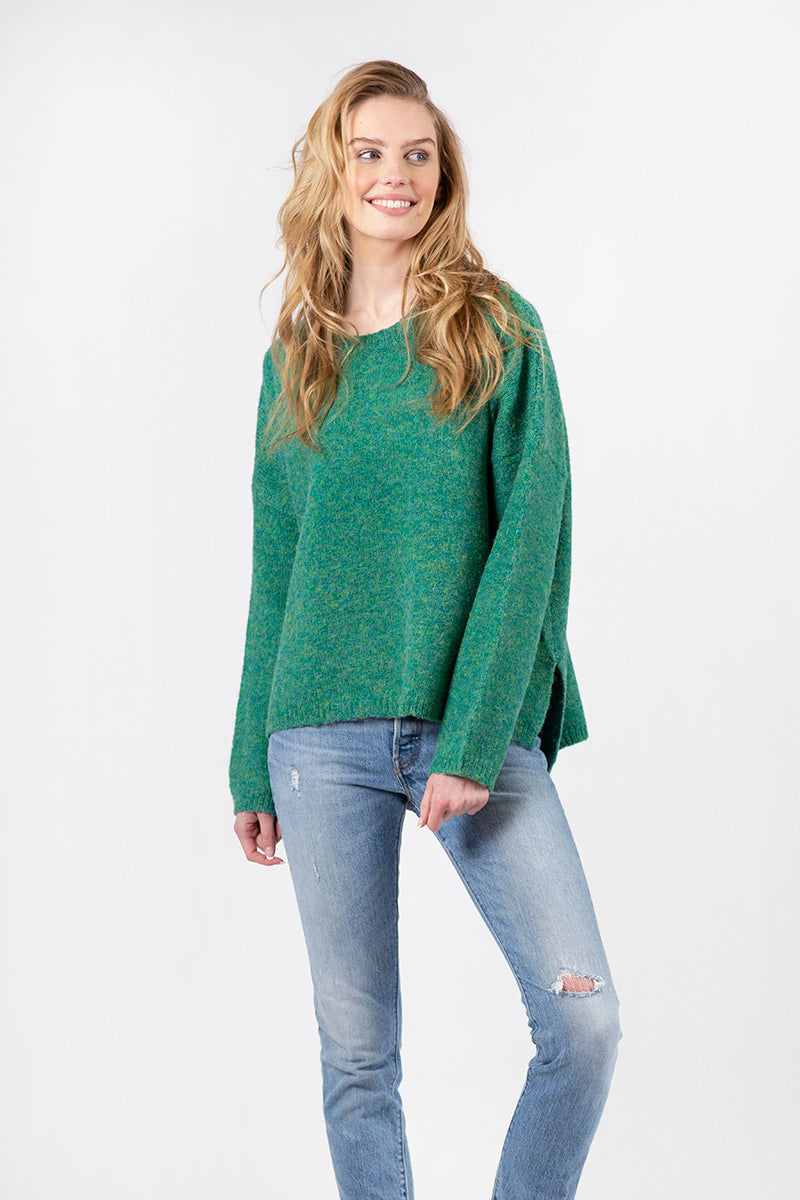 Ramsay Round Neck Sweater | Emerald