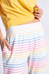Button Up Babe Banded Pant | Stripe Multi