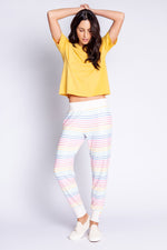 Button Up Babe Banded Pant | Stripe Multi