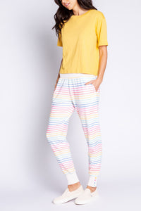 Button Up Babe Banded Pant | Stripe Multi