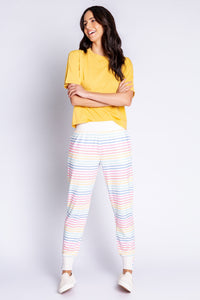 Button Up Babe Banded Pant | Stripe Multi