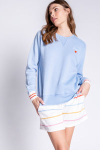 Happy Days Are Here L/S Top | Ice Blue