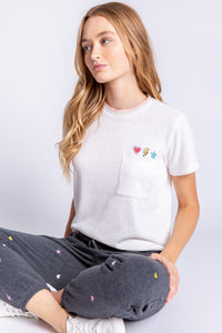 One Love Lounge Short Sleeve Tee | Ivory