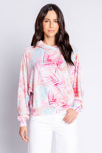 Peachy Party Tropical Hoody | Pink Multi