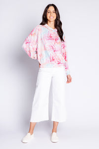 Peachy Party Tropical Hoody | Pink Multi