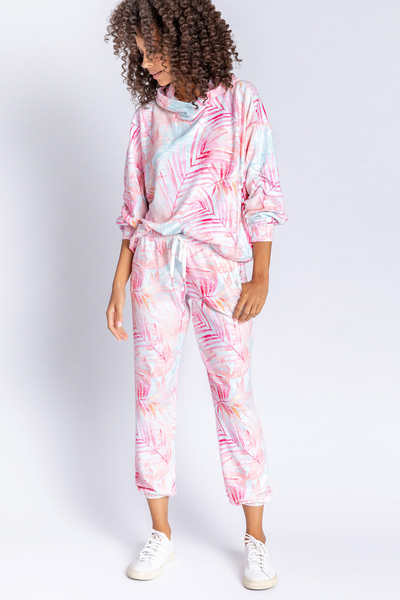 Peachy Party Tropical Hoody | Pink Multi