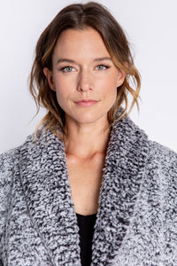 Cozy Shearling Cardigan | Heather Charcoal