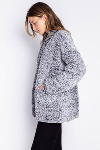 Cozy Shearling Cardigan | Heather Charcoal