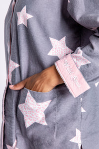 Flannel Stars PJ Set | Grey