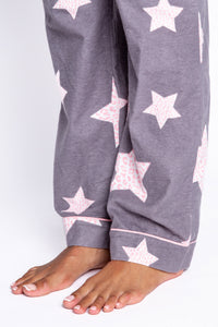 Flannel Stars PJ Set | Grey