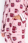 Flannel Coffee PJ Set | Pink Mist