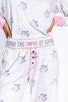 For The Love of Coffee PJ Set | Oatmeal