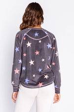 Starry Sunsets Long Sleeve Top | Charcoal
