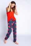 Love Blooms Floral Banded Pant | Navy