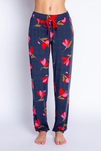 Love Blooms Floral Banded Pant | Navy