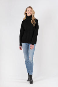 Rohan Lightweight Mock Neck Sweater | Black