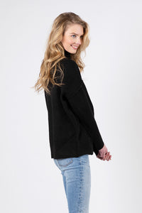 Rohan Lightweight Mock Neck Sweater | Black