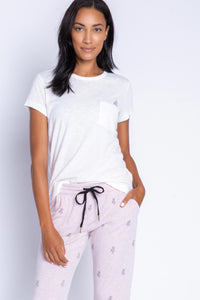 Lily Rose Rose Embellished Tee | Ivory