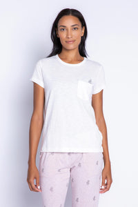 Lily Rose Rose Embellished Tee | Ivory