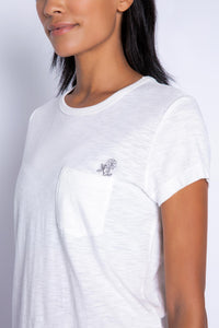 Lily Rose Rose Embellished Tee | Ivory