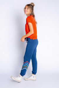 Retro Lounge Banded Pant | Navy