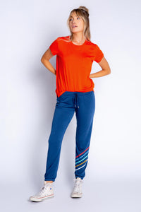 Retro Lounge Banded Pant | Navy