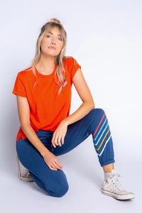 Retro Lounge Banded Pant | Navy