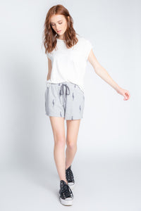 Stormy Monday Lightning Bolt Short | Heather Grey