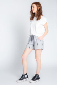 Stormy Monday Lightning Bolt Short | Heather Grey