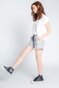 Stormy Monday Lightning Bolt Short | Heather Grey