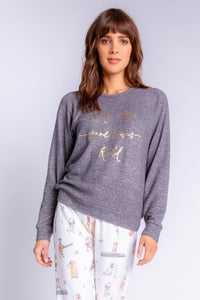 Bark Band Good Times Roll Long Sleeve Top | Slate