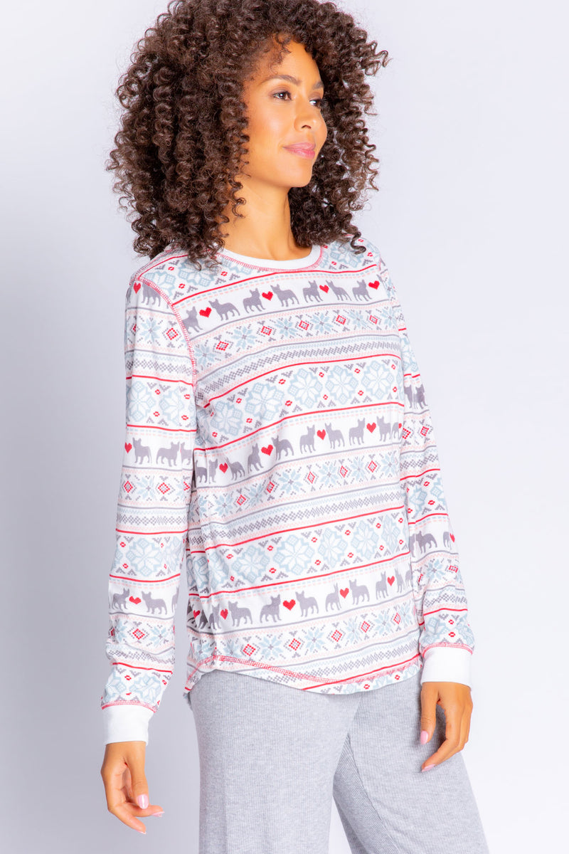 Be Pawsitive L/S Top | Ivory
