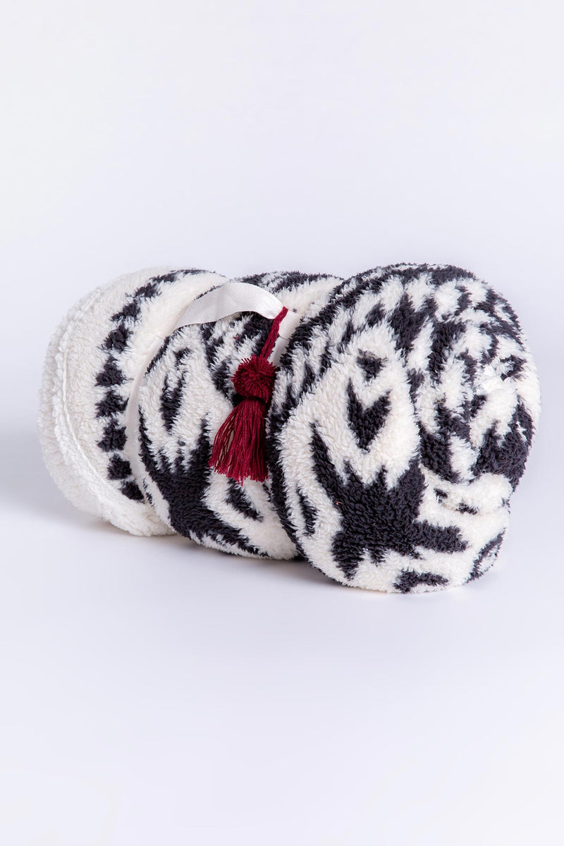 Cozy Items Aztec Blanket | Stone