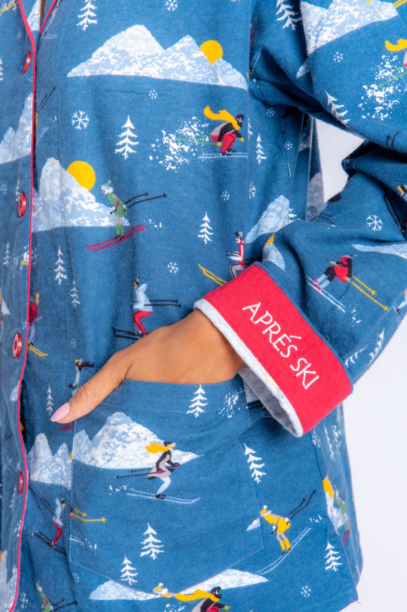 Flannel Ski PJ Set  Dark Denim – smash.house.clothing