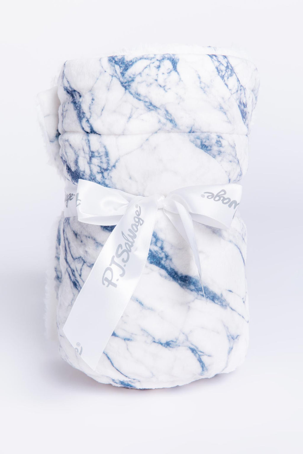 Luxe Plush Marble Blanket | Ivory